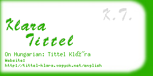 klara tittel business card